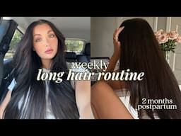 my weekly hair care routine for long healthy hair | postpartum haircare ft. Prose