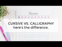 Cursive Vs. Calligraphy | 50% Off Cursive Worksheets are here!