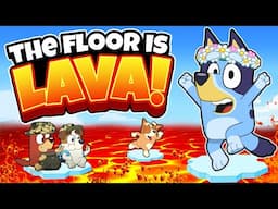 🌋BLUEY - The Floor is Lava🌋| Brain Break for kids | Just Dance | Freeze Dance | Danny Go! [20 MINS]