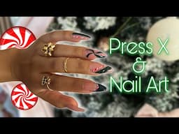 Do My Nails With Me! Christmas Peppermint & Textured Sweater Nail Art