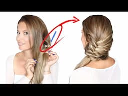 😍 Mind-Blowing Hair Hack! 🤯 Fake a Fishtail Braid with Just a Marker!