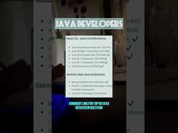 Must do certificates for java developers✅✅ #java