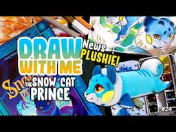 Snow Cat Prince PLUSHIE & English Edition! DRAW WITH ME ep 25