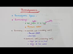 Thermodynamic system//Surroundings//Adiabatic wall/Diathermic wall/Boundary/Thermodynamics Class 11