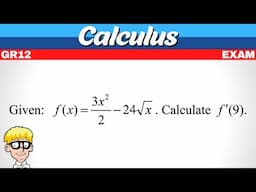 Calculus Grade 12 Exam Questions