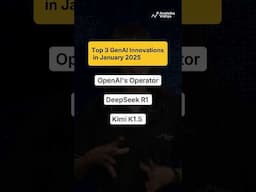 Top 3 GenAI Innovations in January 2025 #deepseek #openai #kimi