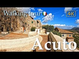 Acuto (Lazio), Italy【Walking Tour】History in Subtitles - 4K