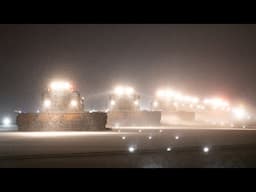 Winter op Schiphol: sneeuwvloot 's nachts in actie ❄️