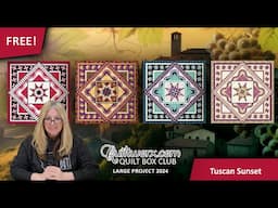 Quiltworx Box Program 2024 ~ Q3 Tuscan Sunset Picket Fence Border