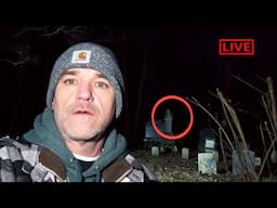 🔴 TERRIFYING NIGHT IN THE HAUNTED FOREST & CEMETERY (HUNTING BIGFOOT)