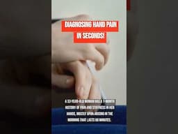 Diagnosing Hand Pain in SECONDS! ✋ .. #AskDoctorHansen #ADH #DoctorMikeHansen