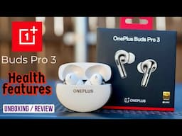 OnePlus Buds Pro 3 Unboxing & Detailed Review, Health features, Noise Cancellation in Telugu