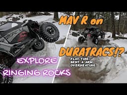 Polaris Rzr Maverick R ride to RINGING ROCKS natural phenomenon.