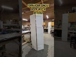 Customized an existing solid door to become a magnetic bi-fold to save space and waste! #closetdoors