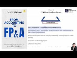 FP&A Interview Prep Secrets | From Accounting to FP&A | Chapter 8 | Asif Masani