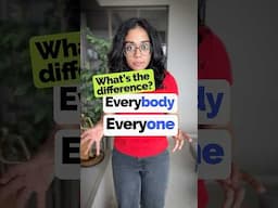 'EVERYBODY' vs 'EVERYONE' - Is There A Difference? Quick English Speaking Tips #learnenglish #esl