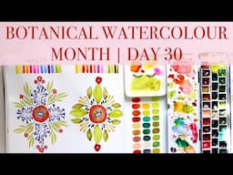 🎉🎉 BOTANICAL Watercolour Month Day 30 | Step by Step Tutorial JUL 2024