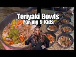 TERIYAKI  BOWLS FOR MY 9 KIDSV | LARGE FAMILY WEEKNIGHT MEALS