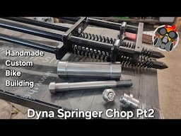 Bespoke Headstock and Stem Dyna Springer Chop Pt2 Handmade Custom Bike Building #chopper #bike #cool