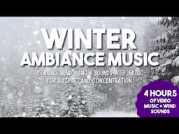 Cozy Winter Ambiance Music | Snow ASMR | Calming Music & Winter Sounds for Sleep, Study & Relaxation