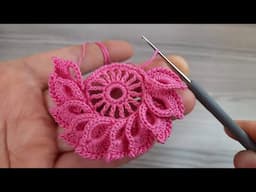 Wonderful Flower Crochet Lace 🌸 Beginner's Step-by-Step Tutorial