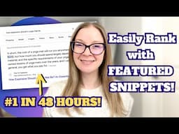 EASY Method to Rank Featured Snippet w AI [ChatGPT + Surfer + AIPRM]