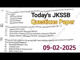 Today's Jkssb Paper / Supervisor/Screen Technician #jkssb #jkssbexamsanalysis