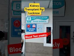 Kidney transplant pgi Lucknow|| Weekly blood test