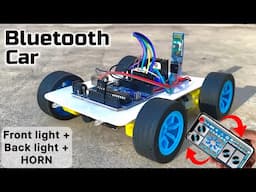 DIY Bluetooth Controlled Car with Front and Back Light and Horn using Arduino