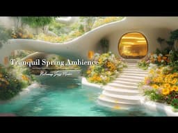 Spring Jazz Melodies at A Tranquil Ambience 🌸💦 Relaxing Jazz Music & Natural Sounds for Joyful Moods