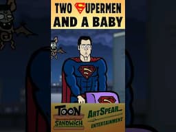 Superman has a Bat-baby - TOON SANDWICH #funny #superman #batman #dc #comics #dcu #animation