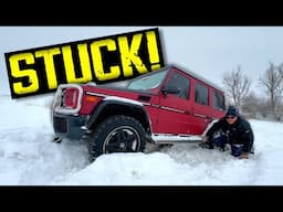 This Was a Terrible Idea - Hopelessly Stuck in a Mercedes G-Wagen in Deep Snow!