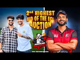 2 CORE 60 LAKHS BID FROM BANGLORE BASHERS VANBHA KA REACTION🤯 ECL SEASON 2 Auction ❣️