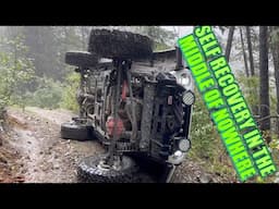 JEEP FLIPPED OVER NOBODY TO HELP US OFF ROAD RECOVERY