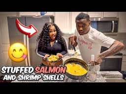 My Girlfriend  RATES MY DINNER I Cooked For Her! **NO RECIPE**