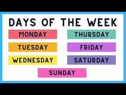 Days of the Week in English 🏴󠁧󠁢󠁥󠁮󠁧󠁿