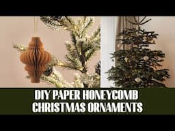 DIY PAPER ORNAMENTS - Christmas Tree Decoration - Honeycomb Ball Lantern Origami Pendant