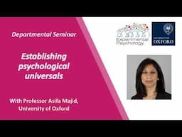 Establishing psychological universals