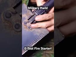 Military E-Tool Hack! #survival #fire #military #infantry #shovels #skills #bushcraft #tricks #hack