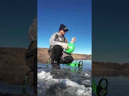 Don't Cut Your Fingers Off #icefishing #iceauger @COLDSNAPOUTDOORS