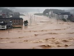 Massive storms and floods turned the Road into a river in Somerset