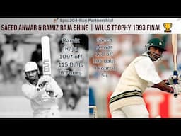 Saeed Anwar & Ramiz Raja Shine | Wills Trophy 1993 Final 🏆 } 🏏 Epic 204-Run Partnership!