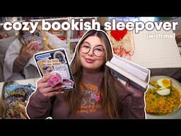 have a cozy book SLEEPOVER with me 📖✨🛌 reading before i let go, cooking, pokemon unboxing, & more!