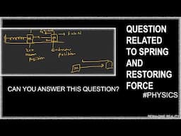 can you answer this simple question related to spring mass system | Restoring Force | SHM |