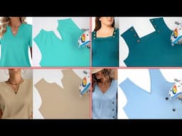 4 Very Easy and Unique Kurti Neck Design Cutting and Stitching Techniques for Beginners