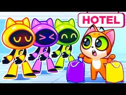 The Robot Hotel | Family Vacation | Airplane Safety Tips | + More Stories for Kids | Purr-Purr