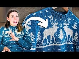 What Secrets can a Vintage Sweater Reveal? || A Resized Ski Sweater