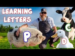 Learning Letters with Farmer Jason & The Animals! (Fun Educational Video for Kids)