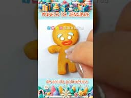 Muñeco de galleta de jengibre de arcilla polimérica  #polymerclay #arcillapolimerica