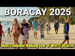 BORACAY ISLAND 2025: The Best WHITE BEACH TOUR from STATION 3 to 1 + Diniwid Beach | Philippines